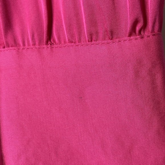 Decjuba Pink Fuchsia Demi Oversized Satin Shirt Blouse Top Size M Long Sleeve - Picture 11 of 15